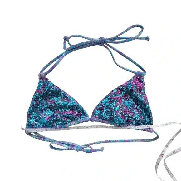 Victoria Secrets Sequins Blue and Purple Bikini Set, Swim Suit Summer - Picture 11 of 11